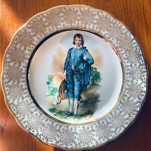 Vintage Blue Boy Decorative Plate